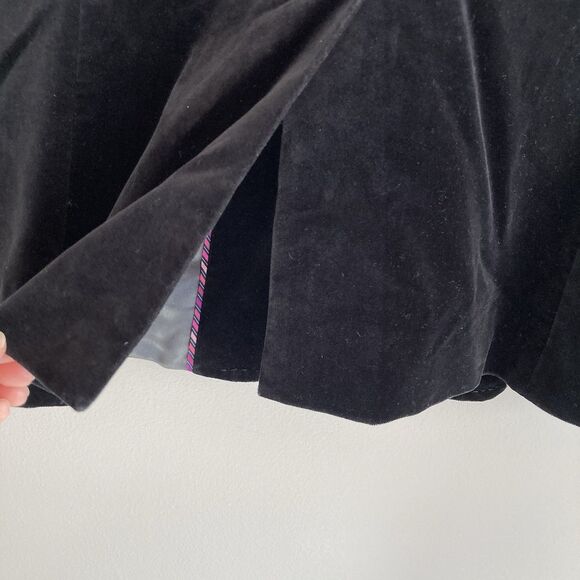 J. Crew Womens Black Velvet Blazer Size 6 Cotton Preppy Career Academia Classic - Picture 9 of 11